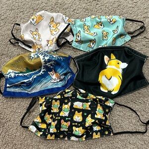 Corgi Set of 5 Face Masks